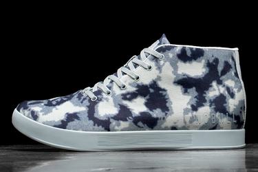 Nobull Tie-Dye Canvas Mid Men's Trainers Navy | Australia (DS4290)